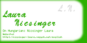 laura nicsinger business card